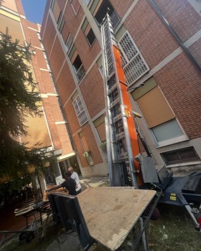 materiali movimentati in quota a Cinisello Balsamo